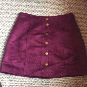 Old navy NWOT purple suede skirt!